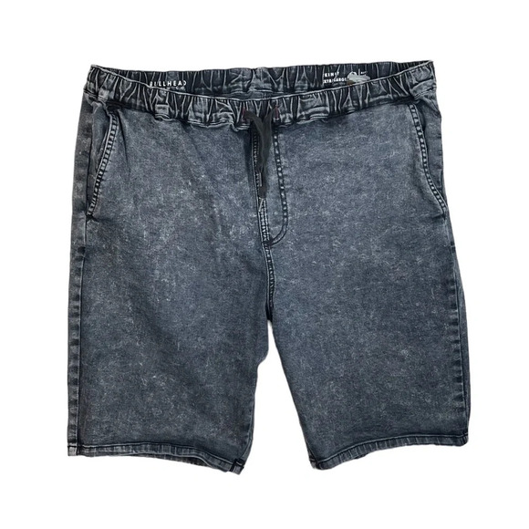 SH613 Mens Bullhead Denim Co. Elastic Waistband Skinny Fit Jean Shorts XL - Picture 1 of 5